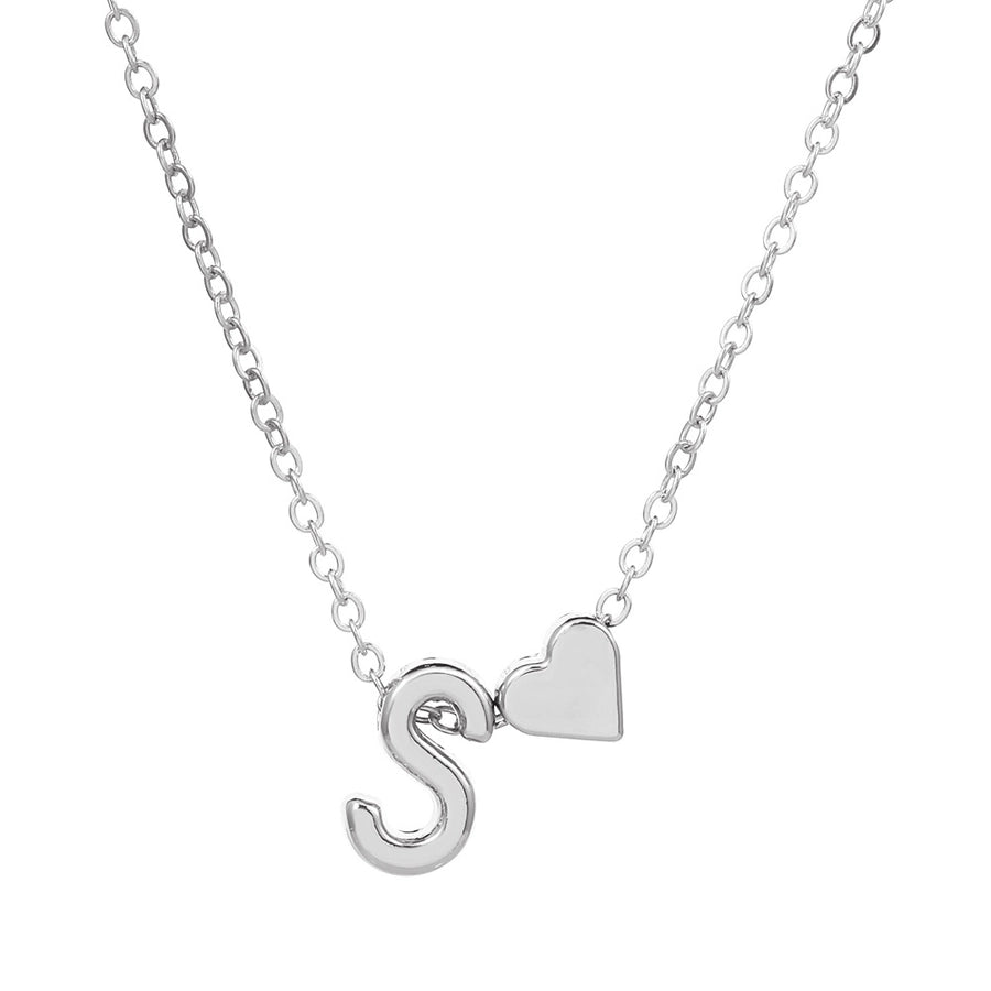 Love 26 English Alphabet Simple Alloy Necklace-Bijou Crush