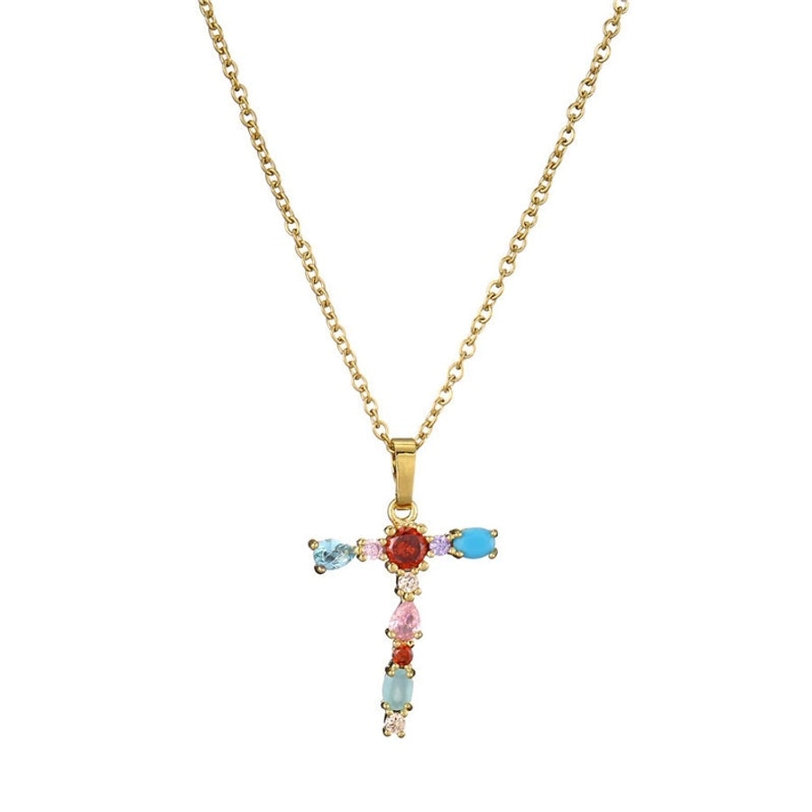 Copper Letter Copper Necklaces-Bijou Crush