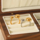 Minimalist Open Circle Rings – Polished Elegance in 18K Gold-Plated Stainless Steel-Bijou Crush