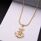 Simple Style Anchor Copper Polishing Plating Zircon-Bijou Crush