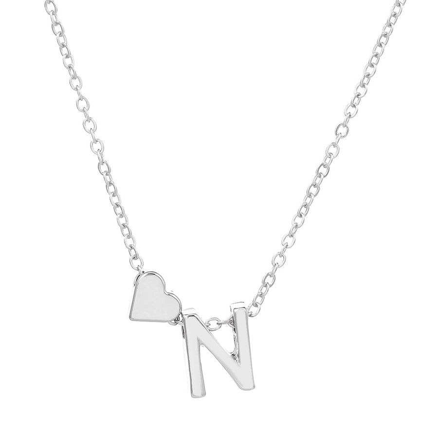 Love 26 English Alphabet Simple Alloy Necklace-Bijou Crush