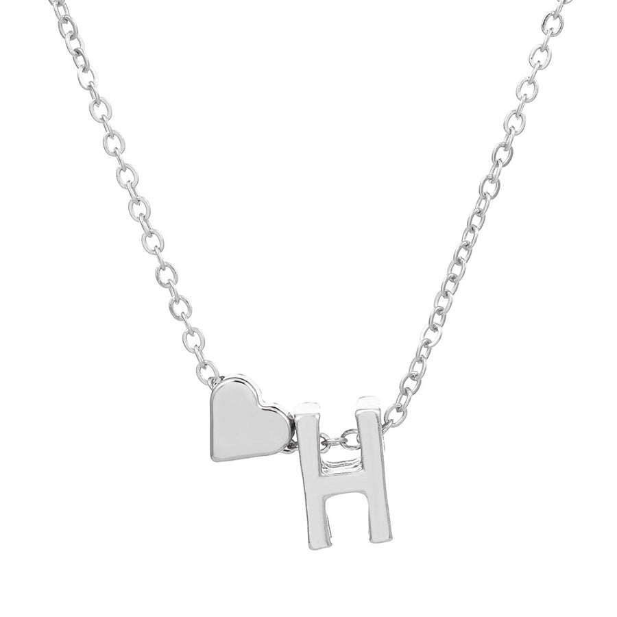 Love 26 English Alphabet Simple Alloy Necklace-Bijou Crush