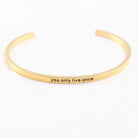 Quotes Letter Bracelet Bangle – 304 Stainless Steel-Bijou Crush