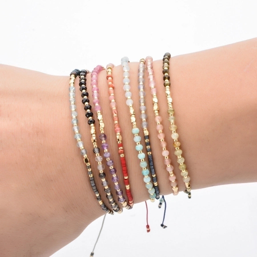 Fashion Round Beaded Natural Stone Knitting Bracelet-Bijou Crush