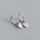 Sterling Silver Gem Heart Earrings-Bijou Crush