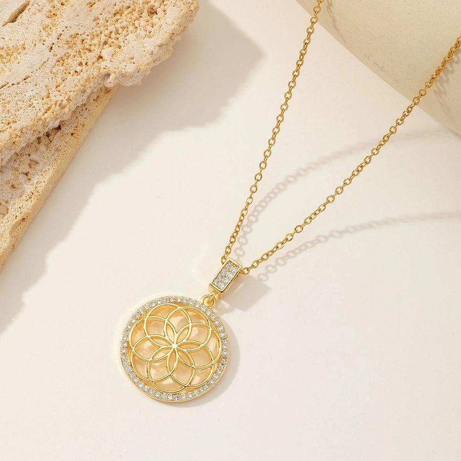 Sweetheart Butterfly, Circle, Heart, Sun Necklace – 18K Gold-Plated Stainless Steel with Zircon Accents-Bijou Crush
