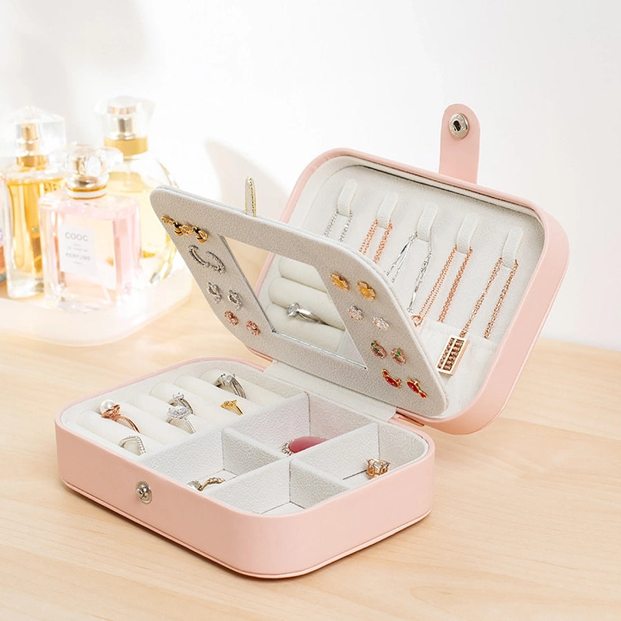 Simple Style Solid Color Leather PU Jewelry Boxes-Bijou Crush