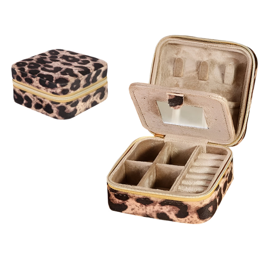 Flannel Casual Leopard Jewelry Boxes-Bijou Crush