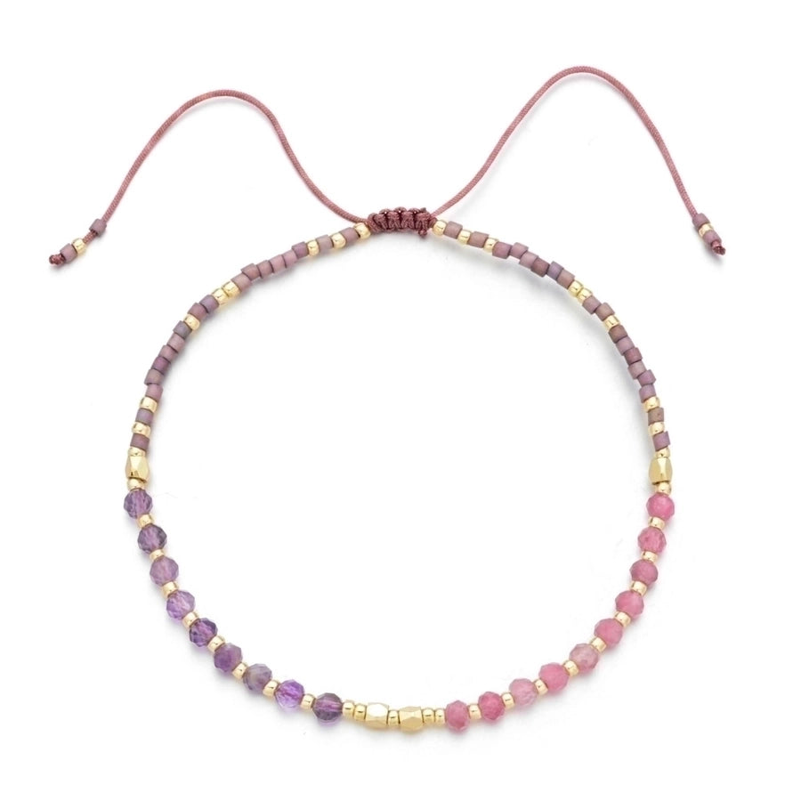 Fashion Round Beaded Natural Stone Knitting Bracelet-Bijou Crush