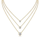 925 Sterling Silver Moissanite Three-Layer Geometric Necklace-Bijou Crush