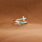 Cross It Off 925 Sterling Silver Zircon Open Rings-Bijou Crush