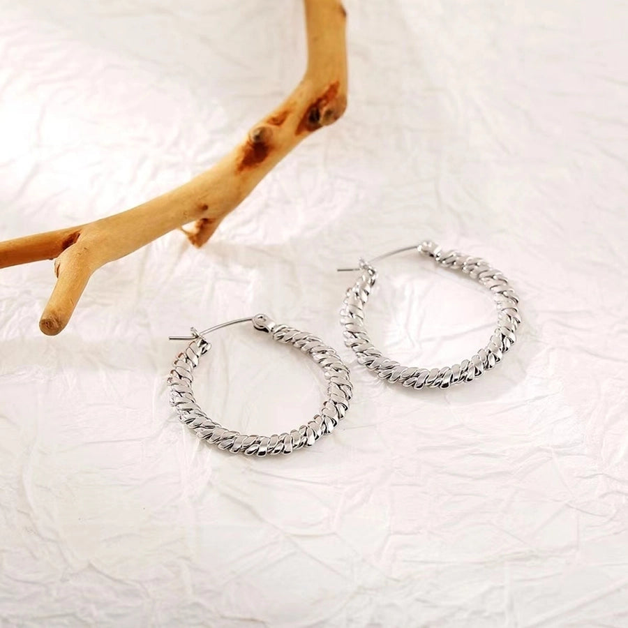 Chic 18K Gold-Plated Stainless Steel Round Earrings – Effortlessly Sleek-Bijou Crush