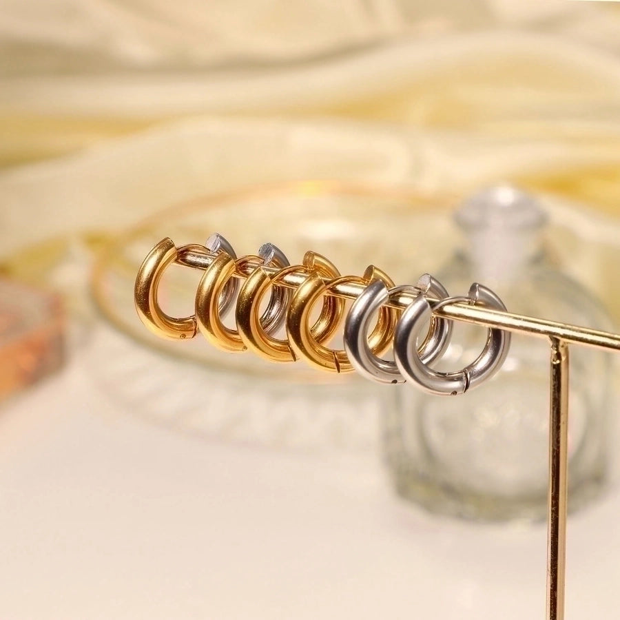 Classic Two-Tone Hoop Earrings – Everyday Shine-Bijou Crush