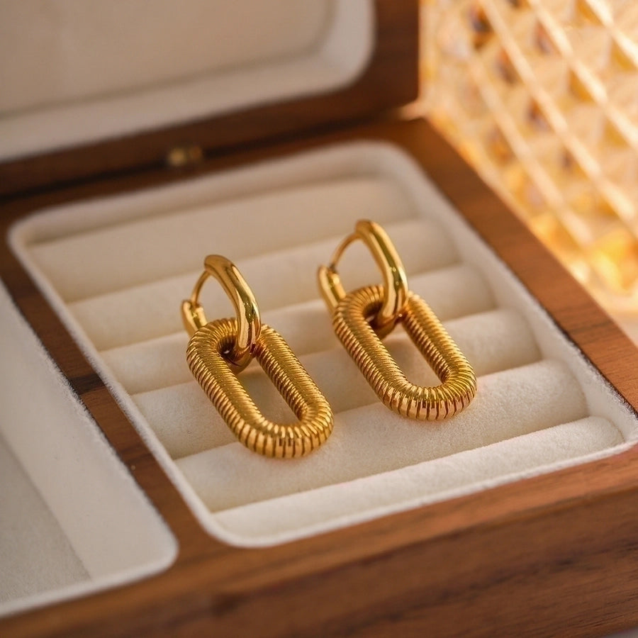 Chic Parisian Oval Drop Earrings – Effortlessly Elegant-Bijou Crush