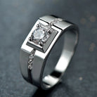 Geometric Glow Sterling Silver Ring-Bijou Crush
