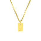 304 Stainless Steel 18K Gold Plated IG Style Letter Pendant Necklace-Bijou Crush