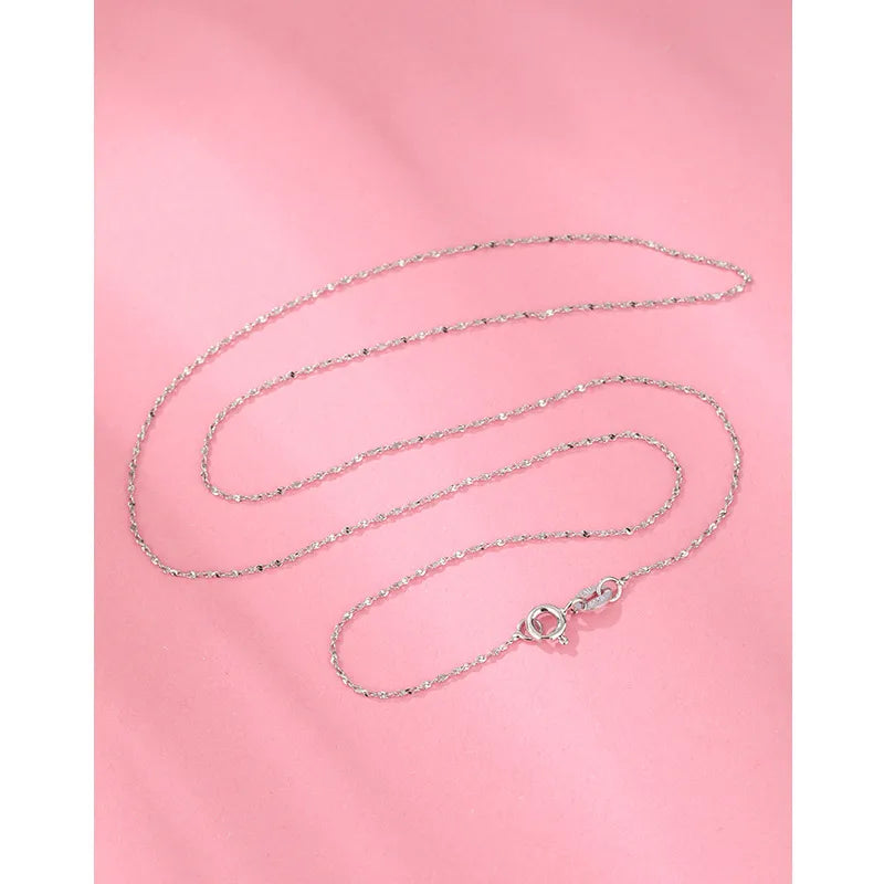 925 Sterling Silver Cable Chain Box Chain Solid Color Necklace-Bijou Crush