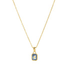 Simple Style Rectangle 304 Stainless Steel Zircon 18K Gold Plated Inlay Pendant Necklace-Bijou Crush