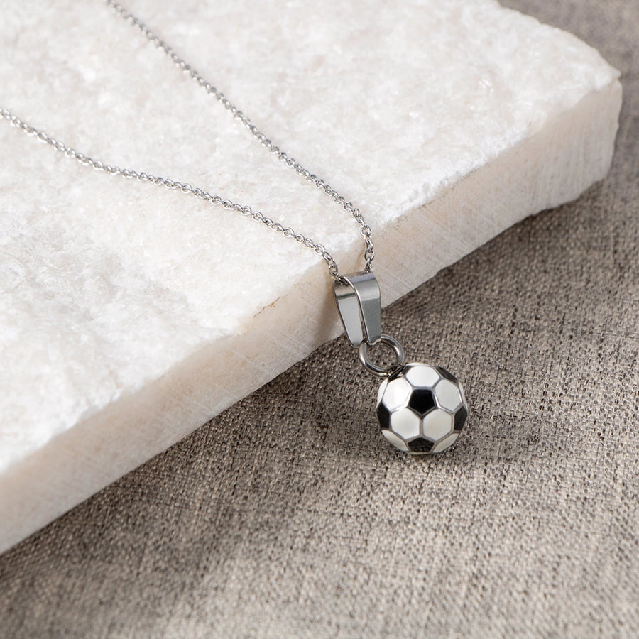 Simple Style Football 304 Stainless Steel Epoxy 18K Gold Plated Pendant Necklace-Bijou Crush