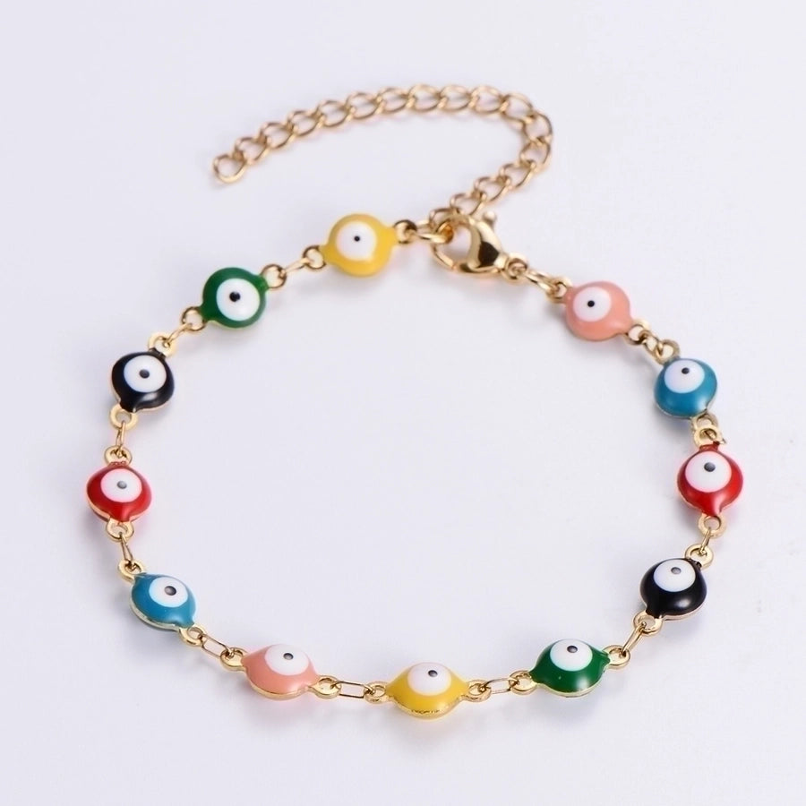 Ethnic Style Devil's Eye 304 Stainless Steel 18K Gold Plated No Inlaid Bracelets-Bijou Crush