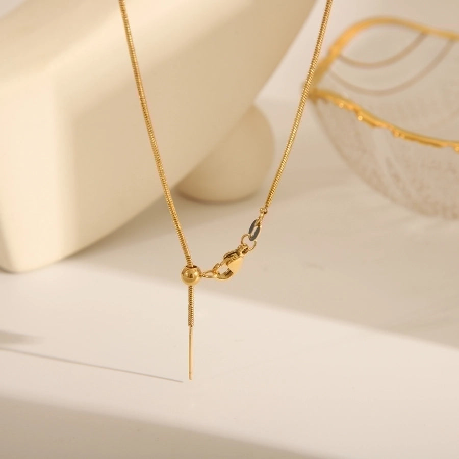 Minimalistic 304 Stainless Steel 18K Gold Plated Necklace-Bijou Crush