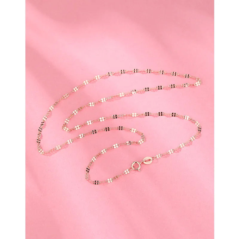 925 Sterling Silver Cable Chain Box Chain Solid Color Necklace-Bijou Crush
