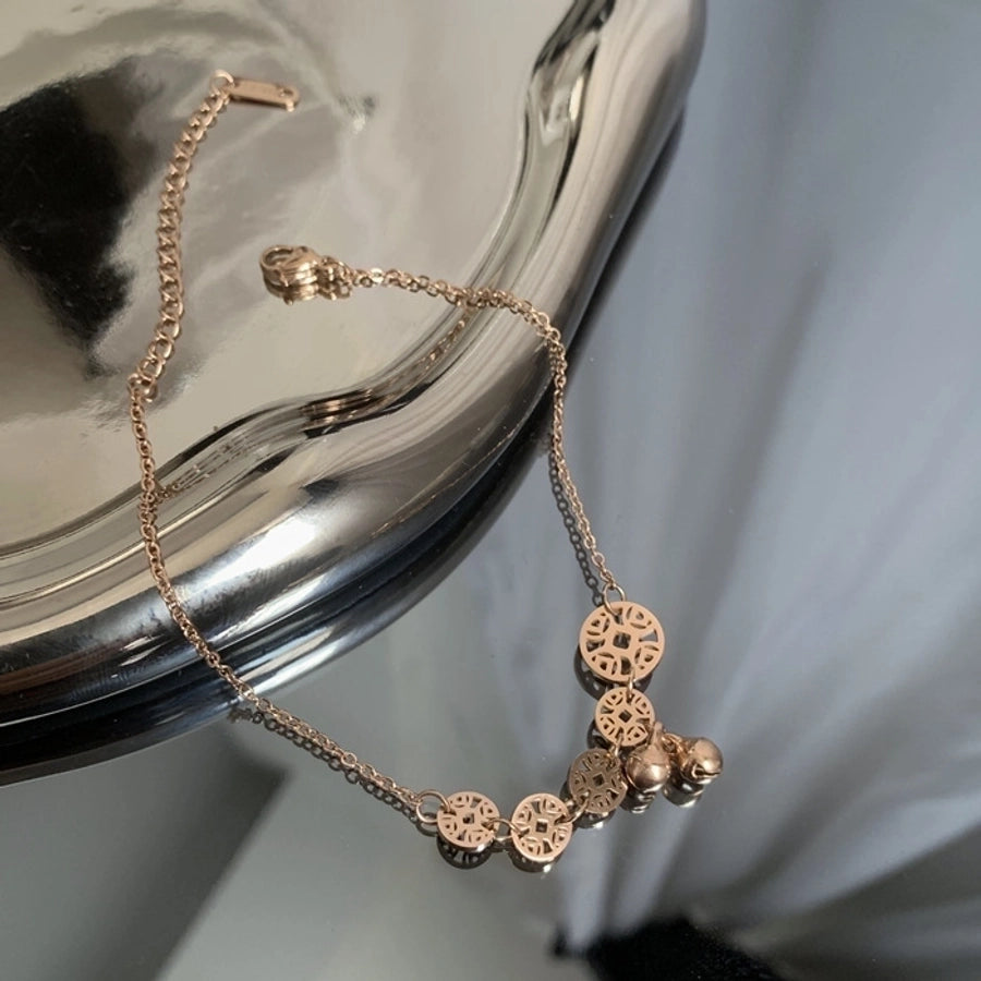 Trendy Letter Anklet in Titanium Steel Finish-Bijou Crush