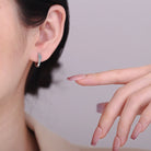 Dainty Rose Gold & White Gold Zircon Stud Earrings – Sweet & Simple Vibes-Bijou Crush