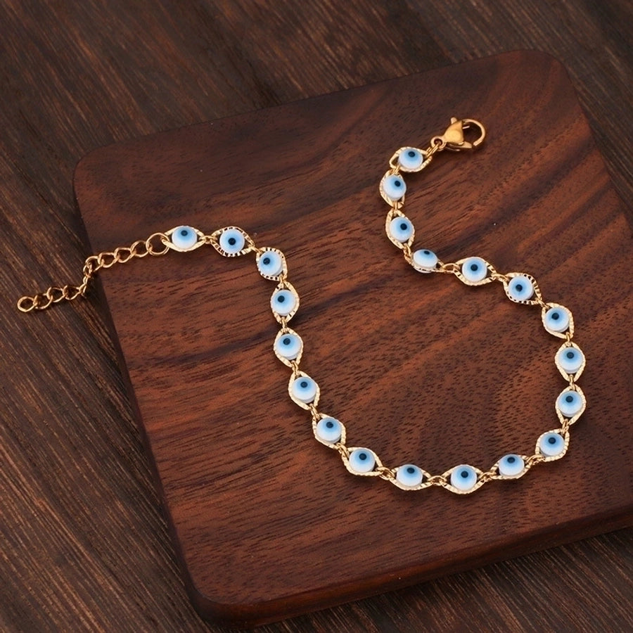 Copper 18K Gold Plated Fashion Eye No Inlaid Bracelets-Bijou Crush