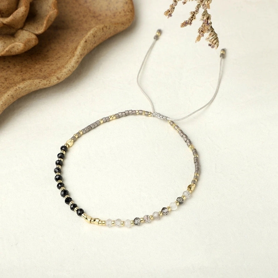 Fashion Round Beaded Natural Stone Knitting Bracelet-Bijou Crush