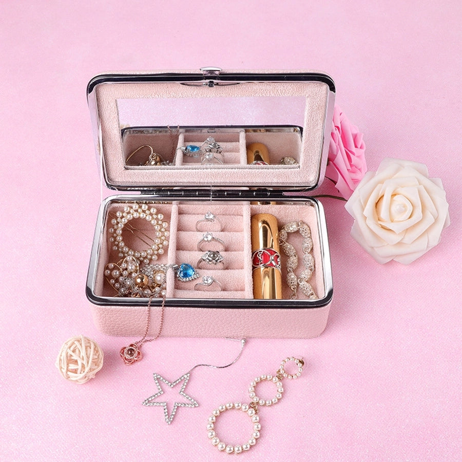 Retro Solid Color Leather PU Jewelry Boxes-Bijou Crush