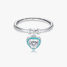 925 Sterling Silver Heart Charm Ring-Bijou Crush