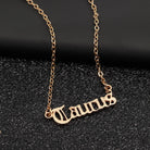 Fashion Letter Alloy Zodiac Sign Pendant Necklaces-Bijou Crush