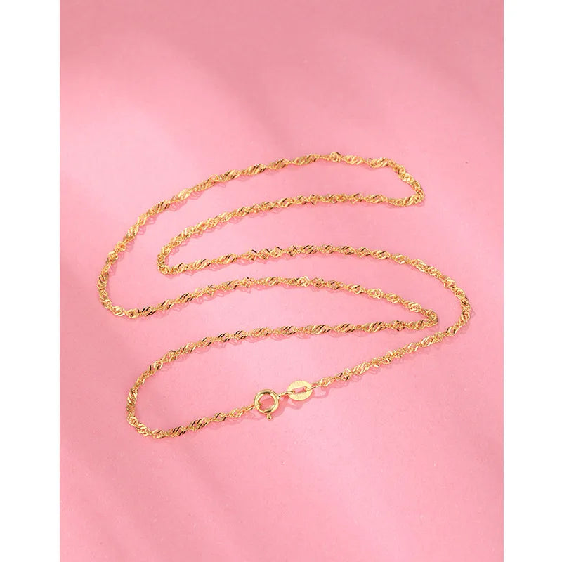 925 Sterling Silver Cable Chain Box Chain Solid Color Necklace-Bijou Crush
