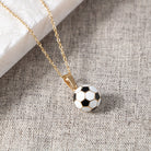 Simple Style Football 304 Stainless Steel Epoxy 18K Gold Plated Pendant Necklace-Bijou Crush