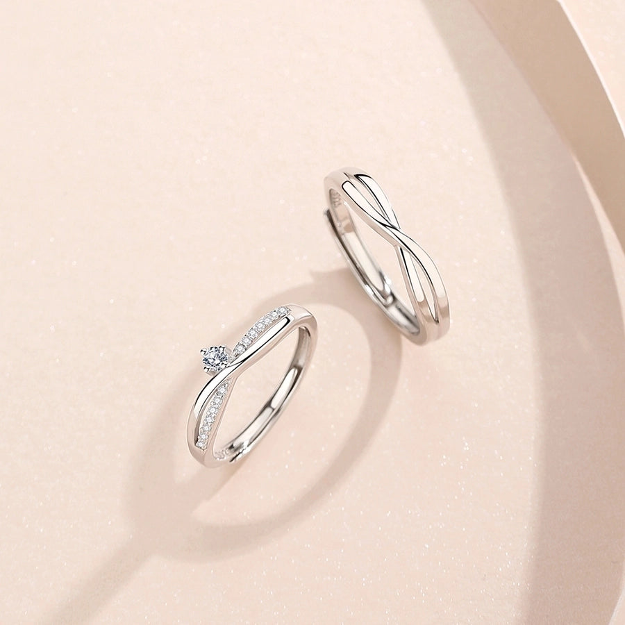 Eternal Grace Zircon Cross Infinity Ring-Bijou Crush