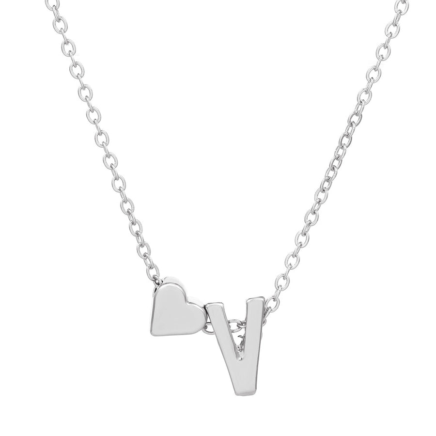 Love 26 English Alphabet Simple Alloy Necklace-Bijou Crush