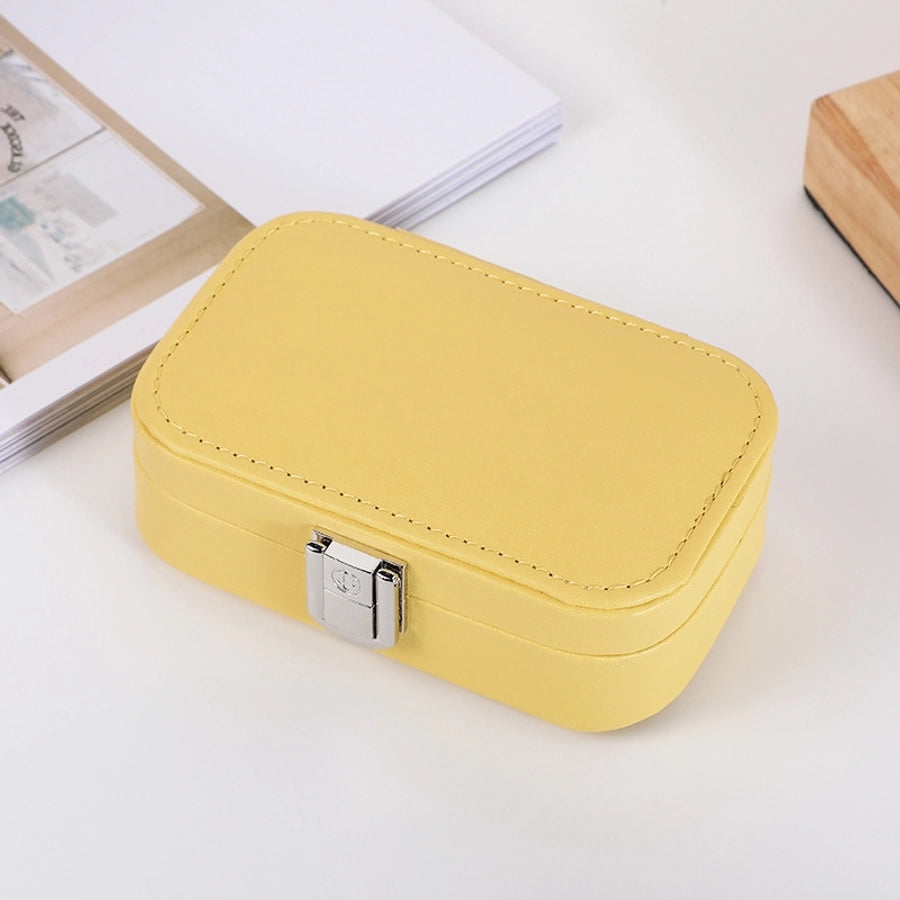 Elegant Solid Color Pu Leather Jewelry Boxes-Bijou Crush