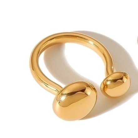 Minimalist Open Circle Rings – Polished Elegance in 18K Gold-Plated Stainless Steel-Bijou Crush