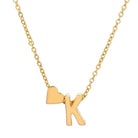 Love 26 English Alphabet Simple Alloy Necklace-Bijou Crush