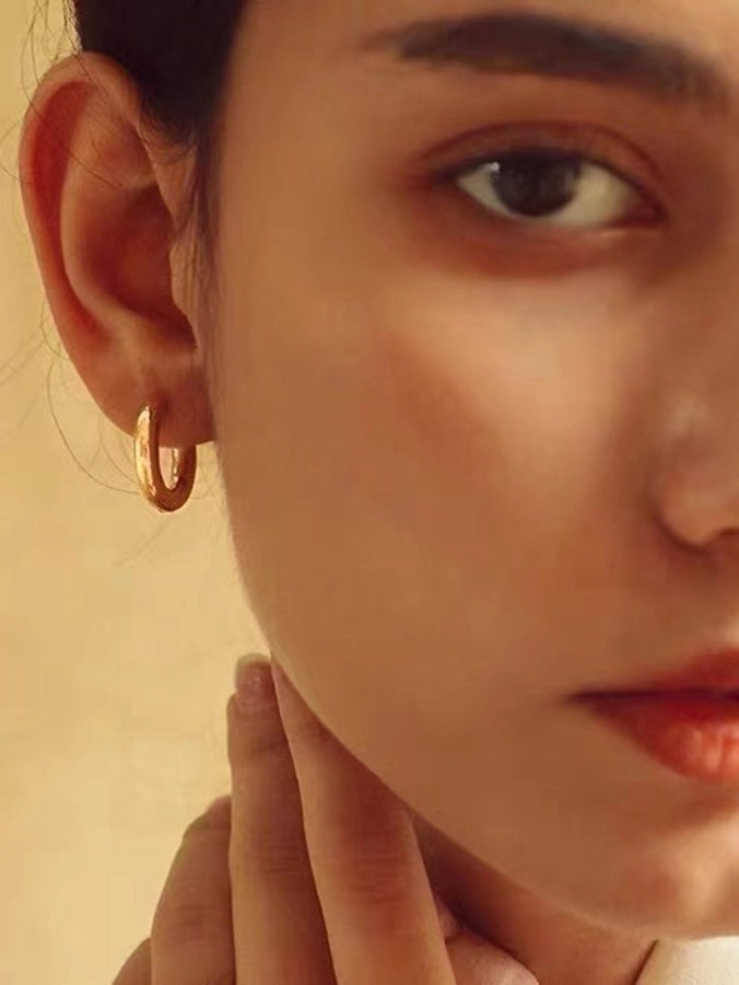 Classic Two-Tone Hoop Earrings – Everyday Shine-Bijou Crush
