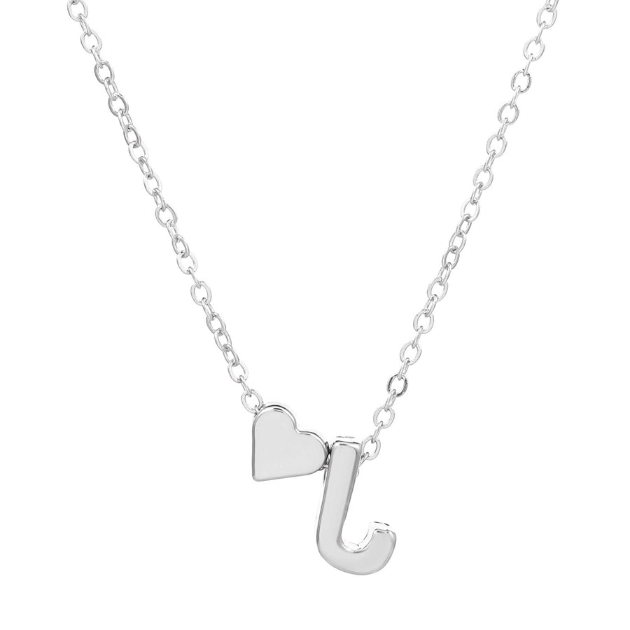 Love 26 English Alphabet Simple Alloy Necklace-Bijou Crush