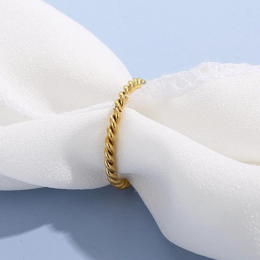 Twist It Up: 304 Stainless Steel 18K Gold Plated Ring-Bijou Crush