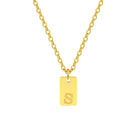 304 Stainless Steel 18K Gold Plated IG Style Letter Pendant Necklace-Bijou Crush