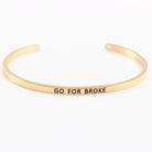 Quotes Letter Bracelet Bangle – 304 Stainless Steel-Bijou Crush