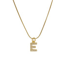 Blingy Letter Charm Snatched Snake Chain Necklace-Bijou Crush