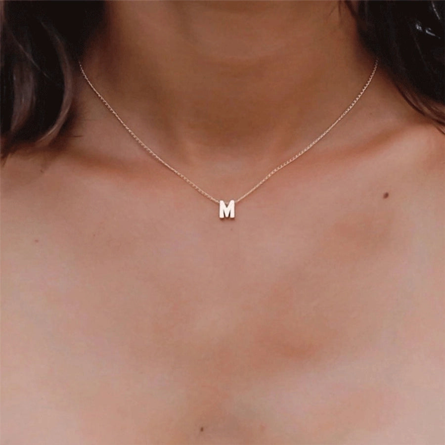 Letter Stainless Steel Titanium Plating Necklace-Bijou Crush