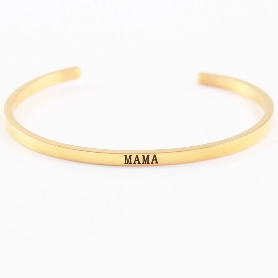 Quotes Letter Bracelet Bangle – 304 Stainless Steel-Bijou Crush
