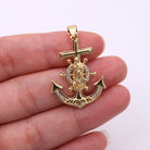 Simple Style Anchor Copper Polishing Plating Zircon-Bijou Crush