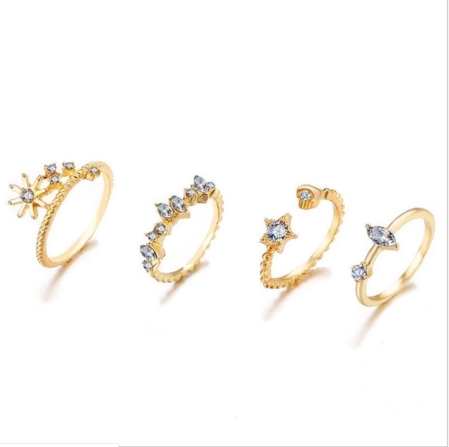 Simple Style Geometric Alloy Plating Rhinestones Women's Ring-Bijou Crush